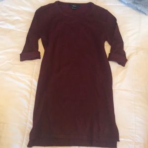 maroon sweater dress